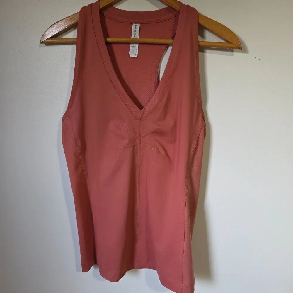 LIKE NEW ATHLETA ALLYSON FELIX + ATHLETA V NECK TANK TOP ATHLETIC TOP SIZE M